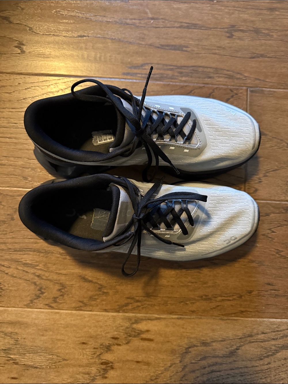 On Running Women’s Light Gray and Black Athletic Running Shoes Cloudspark.
